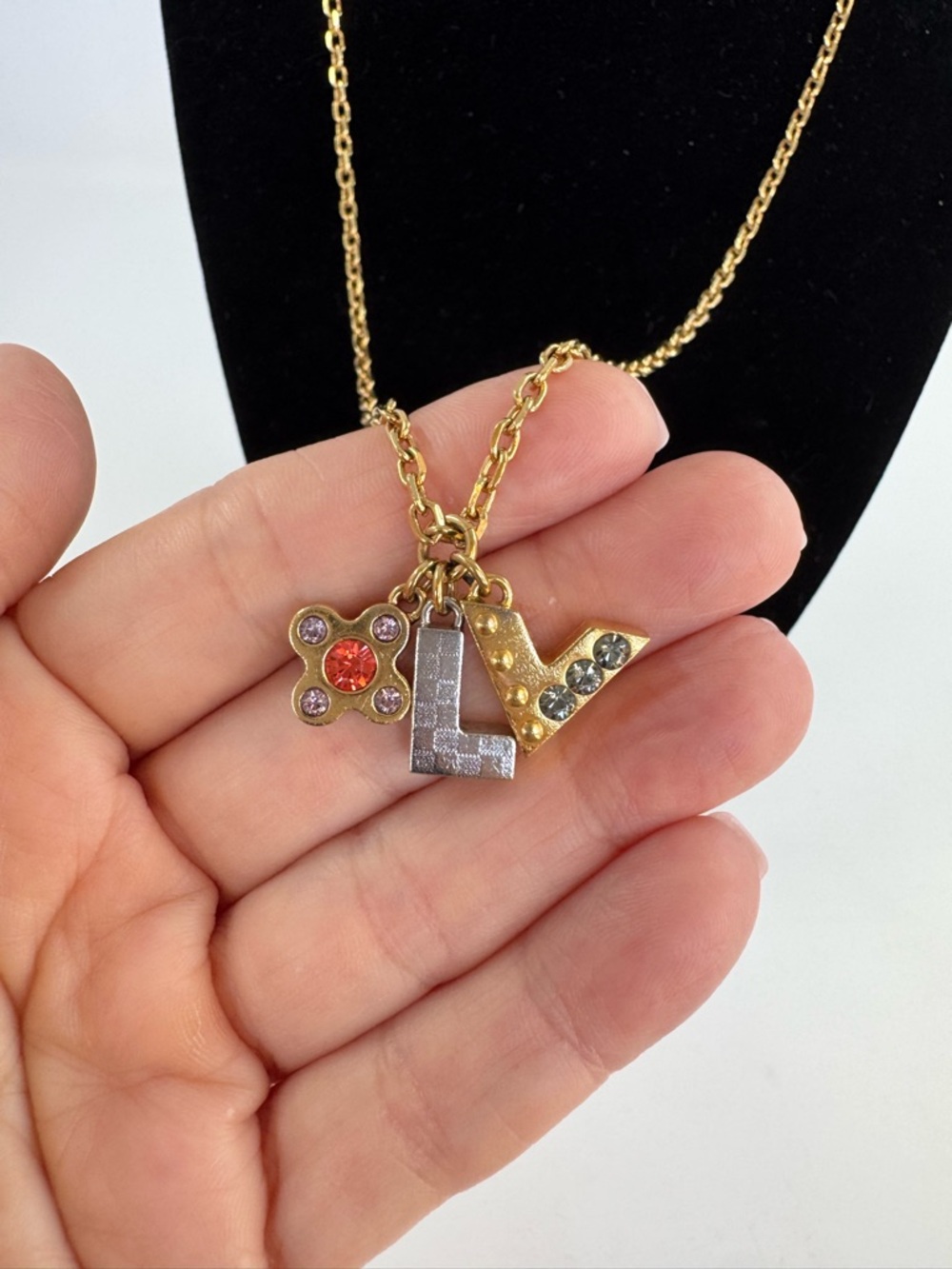 Authentic Louis Vuitton Pandatif Love Letters Necklace - Picture 2 of 3